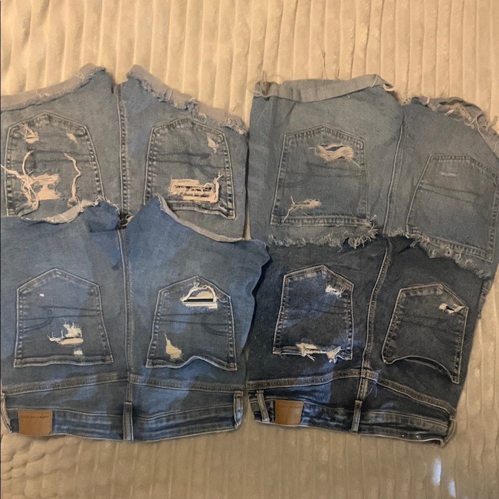 Women's Distressed Denim Jean Shorts